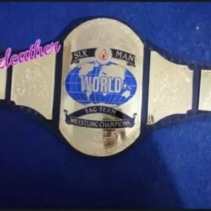 Six Man World Tag Team Wrestling Championship Belt Adult Size