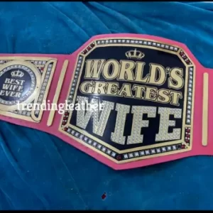 World Greatest Wife Championship Wrestling Belt 2 mm Brass Adult Size