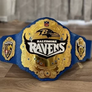 Baltimore Ravens NFL Championship Wrestling Belt 2mm Brass Adult Size Champ Belt