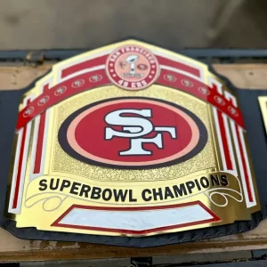 San Francisco 49ers SF Superbowl Championship Belt Adult Size 2mm Brass Plated