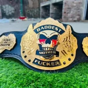 BMF Baddest Mother King Of Death Custom Championship Leather Belt