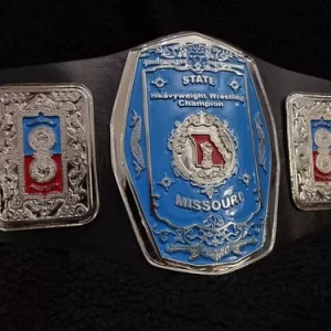 NWA State Missouri Heavyweight Wrestling Championship Leather Belt