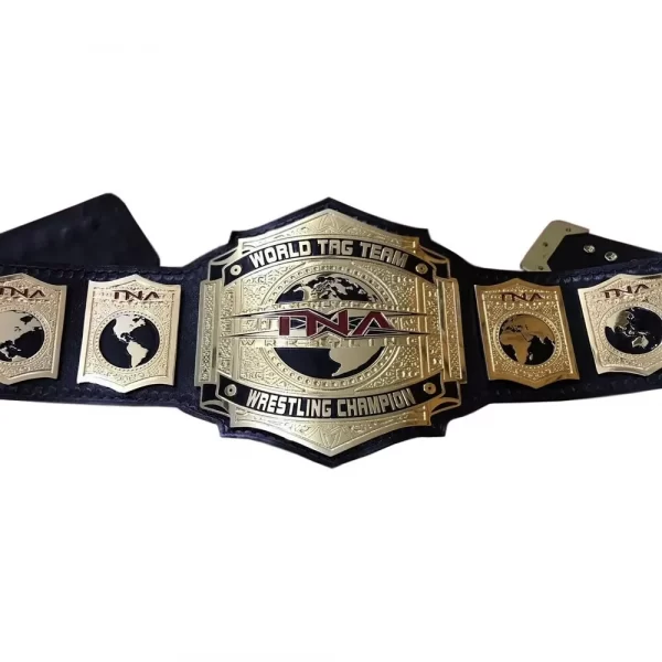 TNA IMPACT WORLD TAG TEAM CHAMPIONSHIP LEATHER BELT